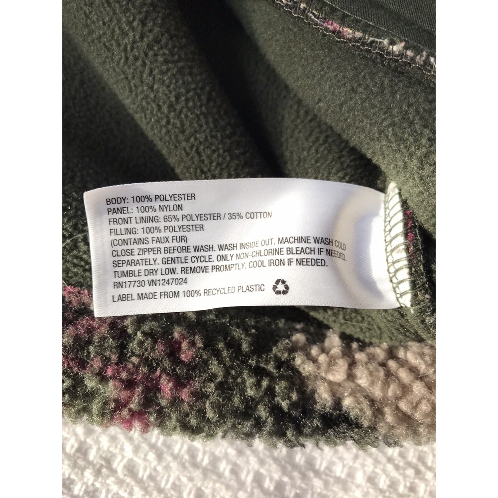 JOY LAB Women's 1/4 Zip Sherpa Pullover Sweatshirt Camo Print  Size M Medium - Picture 9 of 12